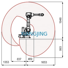 Kullanılmış ABB endüstriyel robot malzeme taşıma ABB IRB 2600ID 6 eksenli robotik insansı makine
