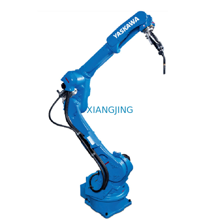 Endüstriyel YASKAWA AR2010 6 eksenli kaynak robotu kol manipülatörü ve 12 kg taşıma kapasitesi 2010 tel sürme sistemi ve kaynakçı